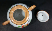 Vintage Nagoya Japanese Lustreware Tri-Color Sugar Bowl w/ Lid - Treasure Valley Antiques & Collectibles