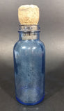 Antique Bromo-Seltzer Emerson Drug Co. 6" Light Cobalt Blue Corked Glass Medicine Bottle w/ Embossed Letters - Treasure Valley Antiques & Collectibles