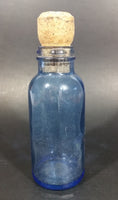 Antique Bromo-Seltzer Emerson Drug Co. 6" Light Cobalt Blue Corked Glass Medicine Bottle w/ Embossed Letters - Treasure Valley Antiques & Collectibles