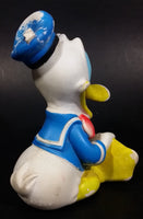 Vintage Walt Disney Productions Donald Duck Sitting in Sailor Outfit Rubber Squeeze Toy - Treasure Valley Antiques & Collectibles