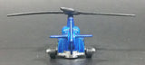2013 Hot Wheels Stunt Circuit Sky Knife Satin Blue Die Cast Toy Helicopter - Treasure Valley Antiques & Collectibles