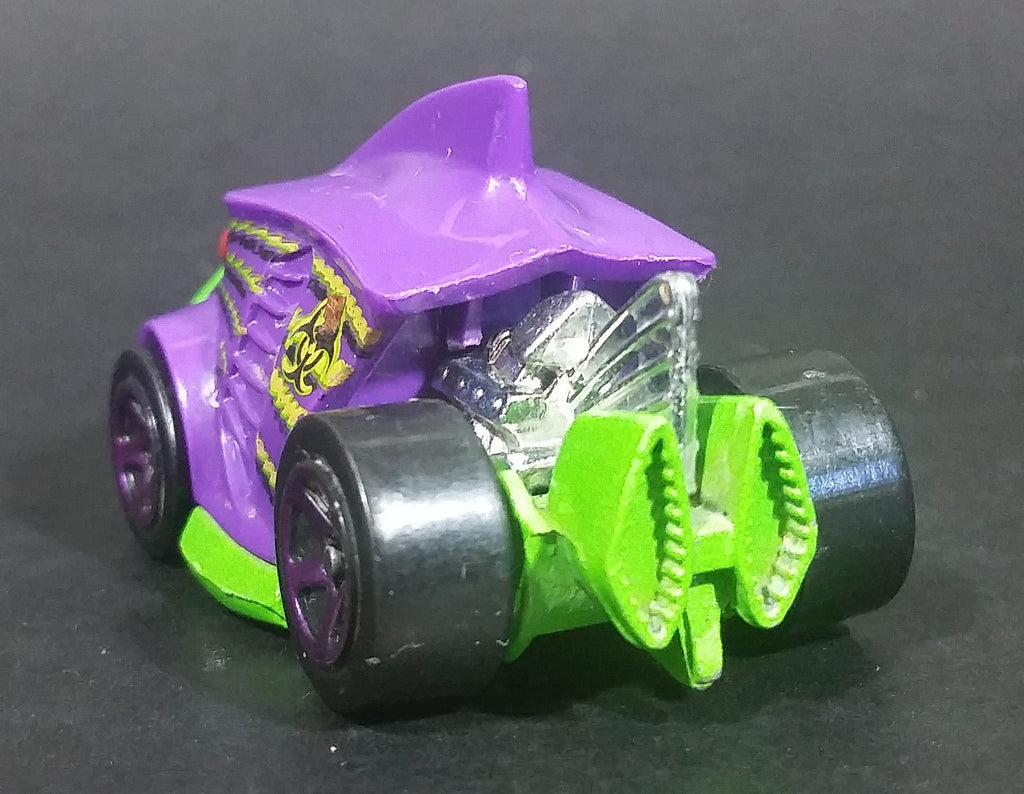 2014 Hot Wheels Monster Mission Piranha Terror Purple Lime Green Die C ...