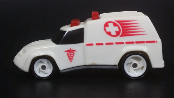 1997 Hot Wheels Ambulance White Die Cast Toy Car Emergency Vehicle - McDonald's Happy Meal - Treasure Valley Antiques & Collectibles