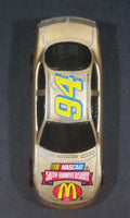 1998 Hot Wheels NASCAR 50th Anniversary #94 Bill Elliot 8/8 Gold Die Cast Toy Race Car Vehicle McDonald's Happy Meal - Treasure Valley Antiques & Collectibles