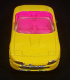 1992 Hot Wheels Mazda MX-5 Miata Convertible Yellow & Pink Die Cast Toy Sports Car Vehicle