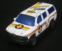Rare 2004 Matchbox Special Edition 2000 Chevrolet Suburban White Die Cast Toy Car Emergency Rescue Vehicle - Treasure Valley Antiques & Collectibles
