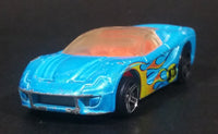 2009 Hot Wheels Airshot Super Drop 40 Somethin' Light Satin Blue Die Cast Toy Car Vehicle - Treasure Valley Antiques & Collectibles