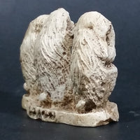 Antique Wise Monkeys Hear No Evil, Speak No Evil, See No Evil Small Bone Carving - Signed - Treasure Valley Antiques & Collectibles