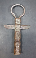 Canadian Pacific Northwest Winged Bird Totem Carving Copper and Metal Bottle Opener - Bar Accessories - Treasure Valley Antiques & Collectibles
