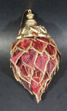 Katherine's Collection Dark Red with Gold Pointed Crowned Bulb Christmas Ornament - Treasure Valley Antiques & Collectibles