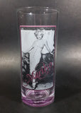 Marilyn Monroe 6" Tall Drinking Glass with Purple Pink Colored Base By Bernard Hollywood - Treasure Valley Antiques & Collectibles