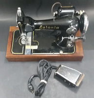 Rare Antique Hamilton Beach Eatonia "Eatons" Black Sewing Machine with Pedal Model A - Treasure Valley Antiques & Collectibles