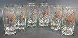 Set of 6 Vintage Libbey Canada Goose Geese Golden Rimmed 5" Drinking Tumbler Glasses - Treasure Valley Antiques & Collectibles
