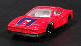Unknown Brand Red Ferrari Testarossa 7 Seven Die Cast Toy Car Vehicle - Made in China - Treasure Valley Antiques & Collectibles