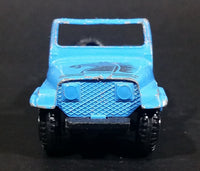 Vintage 1980s Yatming Jeep CJ7 Sky Blue w/ Silver Die Cast Toy Car Vehicle - Treasure Valley Antiques & Collectibles