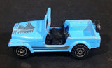 Vintage 1980s Yatming Jeep CJ7 Sky Blue w/ Silver Die Cast Toy Car Vehicle - Treasure Valley Antiques & Collectibles