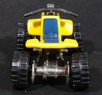 1988 Hot Wheels Suzuki Quadracer Yellow Die Cast ATV Toy Vehicle - Error Rear Wheels are Black Construction Tires - Treasure Valley Antiques & Collectibles