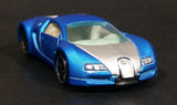 2010 Hot Wheels Hot Auction Bugatti Veyron Satin Blue Die Cast Toy Dream Super Car Vehicle - Treasure Valley Antiques & Collectibles