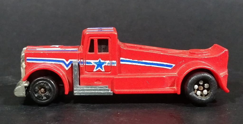 Vintage 1980 Kidco Burnin' Key Cars Red Semi Tractor Truck Drag Racing ...