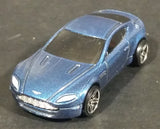 2008 Hot Wheels All Stars Aston Martin V8 Vantage Metallic Dark Blue Die Cast Toy Car Vehicle - Treasure Valley Antiques & Collectibles