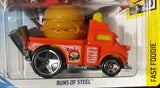 2018 Hot Wheels Track Stars Fast Foodie Buns of Steel Burger & Fries Truck Orange Die Cast Toy Car Vehicle - New in Package Sealed - Treasure Valley Antiques & Collectibles