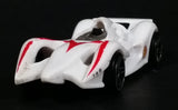 2008 Hot Wheels Mach 6 Speed Racer White Plastic Toy Race Car Vehicle - Treasure Valley Antiques & Collectibles