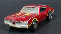 2010 Hot Wheels Hot Auction Olds 442 Metallic Red Die Cast Toy Muscle Car Vehicle - Treasure Valley Antiques & Collectibles