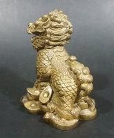 Vintage Solid Brass Foo Dog 3" Decorative Statue Ornament - Treasure Valley Antiques & Collectibles