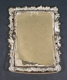 Vintage Small Ornate Gold Tone Metal Desk Shelf Sanding Photo Picture Frame (Plastic Cover) - Treasure Valley Antiques & Collectibles