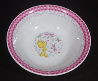 Collectible Warner Bros. Looney Tunes Tweety Bird Pink Rimmed Gibson Ceramic White Cereal Bowl - Treasure Valley Antiques & Collectibles