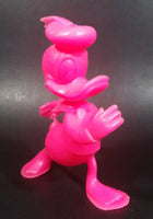 Vintage 1971 Louis Marx Walt Disney Donald Duck Cartoon Character Bright Hot Pink 6" Plastic Toy Figure - Treasure Valley Antiques & Collectibles