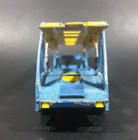 Rare Vintage Majorette Trans Auto Hauler Transporter Semi Trailer Blue Yellow Die Cast Toy Car Vehicle - Treasure Valley Antiques & Collectibles