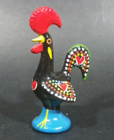 Vintage Portuguese Hand Painted Metal Chicken "Good Luck Rooster" Decorative Ornament - Treasure Valley Antiques & Collectibles