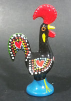Vintage Portuguese Hand Painted Metal Chicken "Good Luck Rooster" Decorative Ornament - Treasure Valley Antiques & Collectibles