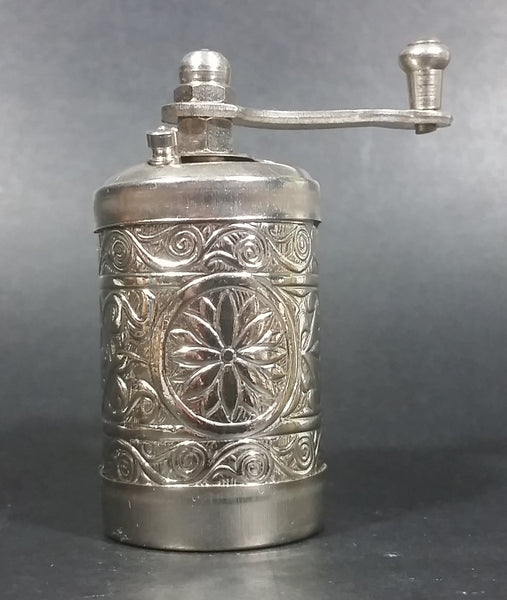 Vintage Acar Traditional Turkish Handmade Decorative Brass Pepper Corn Spice Mill Grinder - Treasure Valley Antiques & Collectibles