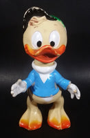 Vintage Original 1962 Elephantino Walt Disney Productions Racing Track Louie Duck 10" Rubber Squeezable Toy Figure - Treasure Valley Antiques & Collectibles