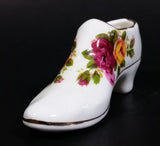 1960s Ashleydale England Fine Bone China Porcelain Collectible Decorative Shoe - Treasure Valley Antiques & Collectibles
