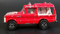 1980 Majorette Range Rover Rescue Team  Red No. 246 1/60 Scale Die Cast Toy Car Emergency Vehicle w/ Hitch - Treasure Valley Antiques & Collectibles
