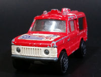 1980 Majorette Range Rover Rescue Team  Red No. 246 1/60 Scale Die Cast Toy Car Emergency Vehicle w/ Hitch - Treasure Valley Antiques & Collectibles