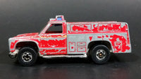 1982 Hot Wheels Flying Colors Rescue Ranger Red Fire Truck Die Cast Toy Car Vehicle - BW - Blue Lights - Treasure Valley Antiques & Collectibles