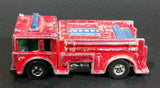 1982 Hot Wheels Fire Eater Red Fire Truck Die Cast Toy Car Vehicle - BW - Blue Lights - Treasure Valley Antiques & Collectibles