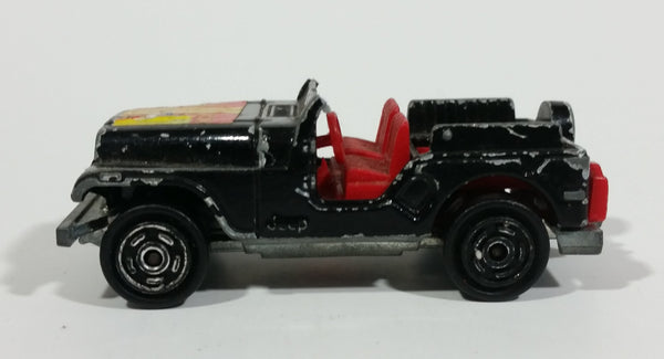 Vintage Majorette No. 268 Jeep Black 1:54 Scale Die Cast Toy Car Vehicle - Made in France - Treasure Valley Antiques & Collectibles