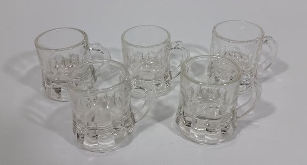 Set of 5 Vintage 1940s Clear Federal Mini Beer Mug Shot Glasses - Treasure Valley Antiques & Collectibles