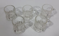 Set of 5 Vintage 1940s Clear Federal Mini Beer Mug Shot Glasses - Treasure Valley Antiques & Collectibles