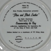 1993 Delphi Elvis Presley Commemorating The King Limited Edition Collector Plate 3 "Blues and Black Leather"