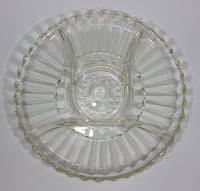 12" Round Crystal Sectioned Vegetable and Dip Serving Platter - Treasure Valley Antiques & Collectibles