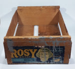 Vintage Rosy Brand Peaches Wooden Fruit Food Crate - Fresno, California - Treasure Valley Antiques & Collectibles