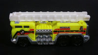 2010 Hot Wheels Race World City 5 Alarm Fire Engine Ladder Truck Yellow Die Cast Toy Car Emergency Rescue Vehicle - Treasure Valley Antiques & Collectibles