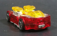 2005 Hot Wheels What-4-2 Translucent Red w/ Flames Die Cast Toy Race Car Vehicle - Treasure Valley Antiques & Collectibles