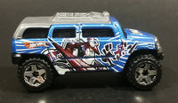 2005 Hot Wheels Robo Revenge Rockster Blue Hummer Style Die Cast Toy Car Vehicle - Treasure Valley Antiques & Collectibles
